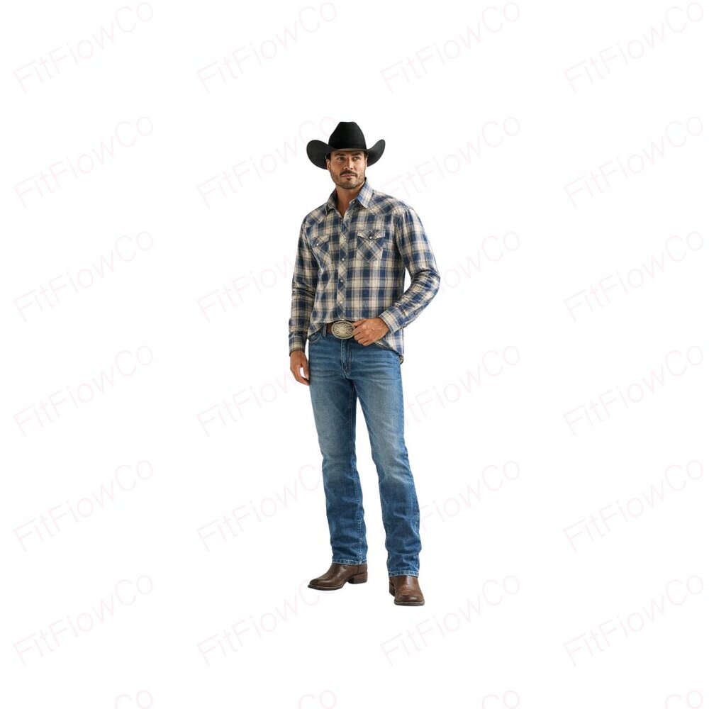 Wrangler Jeans Co. Men’s Plaid Cotton Shirt XL · Western Style ·100% Cotton